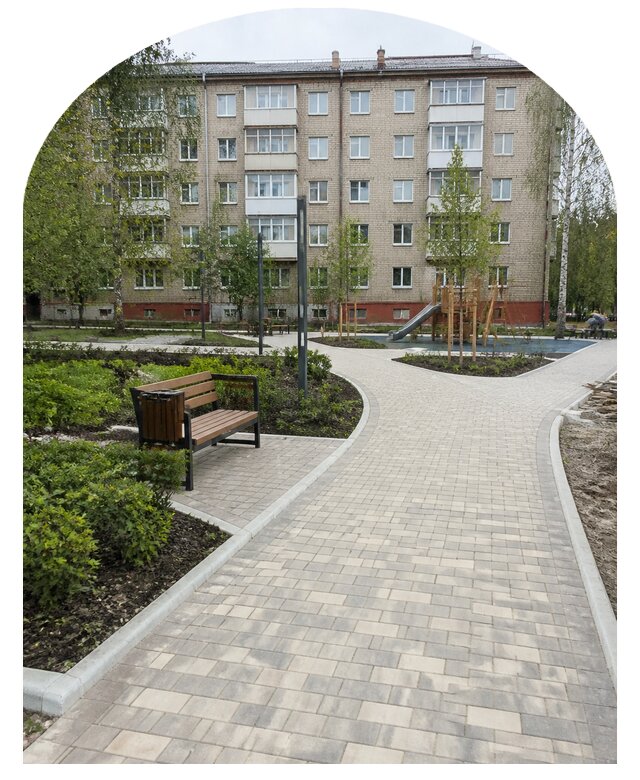 Благоустройство двора МКД под ключ в Кургане от 257725 р. | Метпроект-Крг