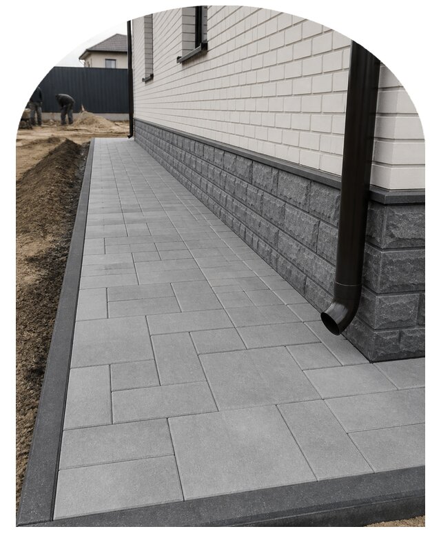 Отмостка вокруг дома в Кургане по цене от 3299 р. | Метпроект-Крг